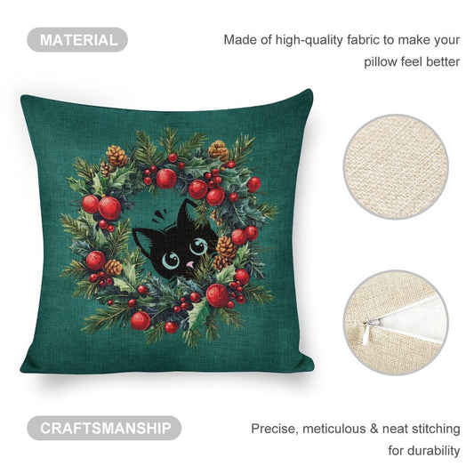 Set of 2 Cushion Covers with Cute Christmas Designs