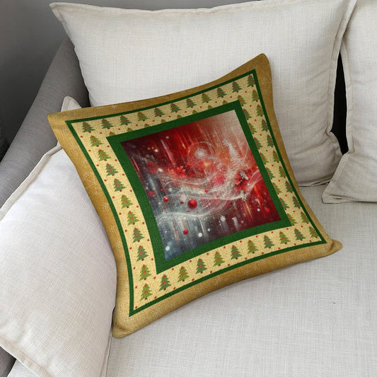 Set of 2 Cushion Covers with Matching (Not Same) Christmassy Designs