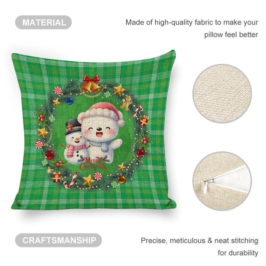Set of 2 Cute, Colourful, Christmassy Cushion Covers
