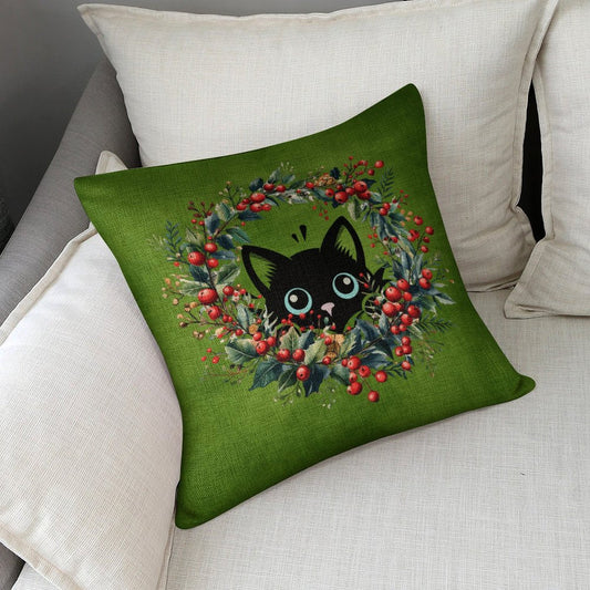 Set of 2 Cushion Covers with Cute Christmas Designs