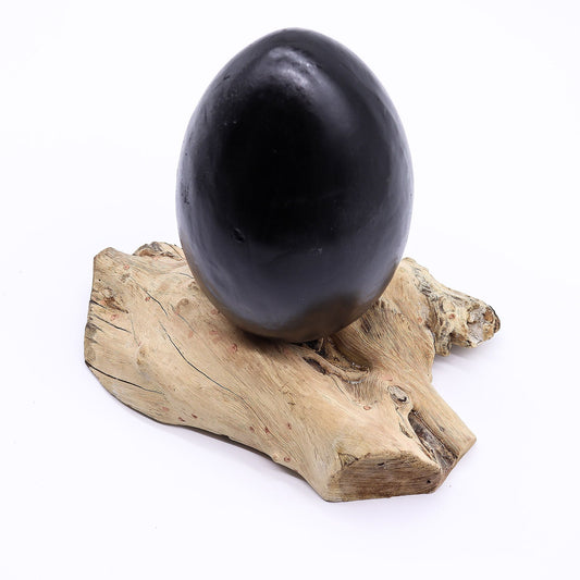 DriftGlow Lamp Crackle Lava Egg Shade - Grey