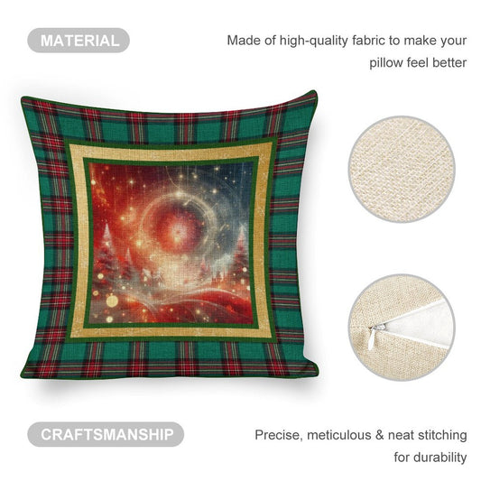 Set of 2 Cushion Covers with Matching (Not Same) Christmassy Designs