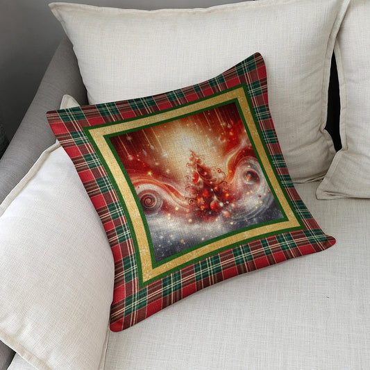 Set of 2 Cushion Covers with Matching (Not Same) Christmassy Designs