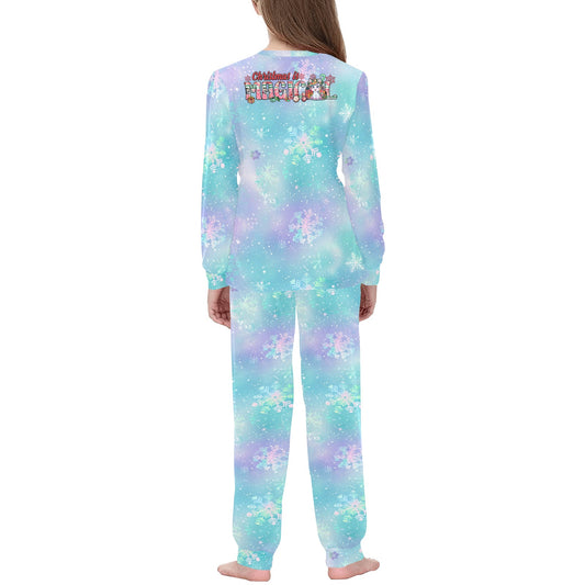 Soft, Comfortable Kids Unisex PJ Set with Cute Christmas Unicorn