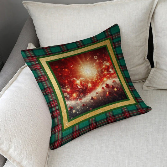 Set of 2 Cushion Covers with Matching (Not Same) Christmassy Designs