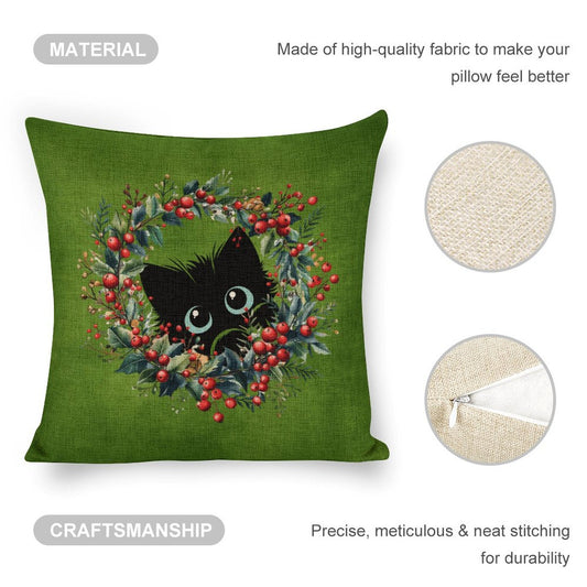Set of 2 Cushion Covers with Cute Christmas Designs