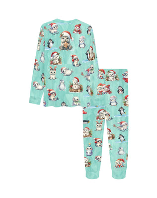 Soft, Comfortable Kids Unisex PJ Set with cute 'Artic Friends at Christmas' Design
