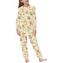 Soft, Comfortable Kids Unisex PJ Set with sweet 'Woodland Friends at Christmas' Design