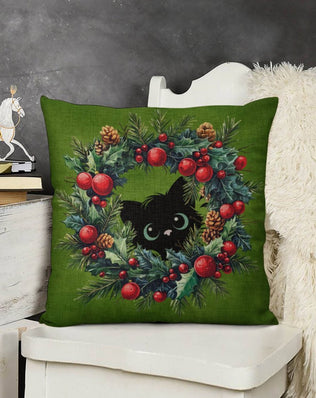 Set of 2 Cushion Covers with Cute Christmas Designs