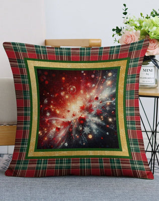 Set of 2 Cushion Covers with Matching (Not Same) Christmassy Designs