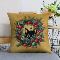 Set of 2 Cushion Covers with Cute Christmas Designs