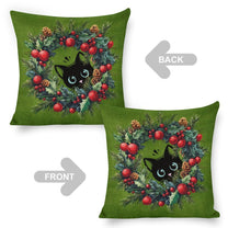 Set of 2 Cushion Covers with Cute Christmas Designs