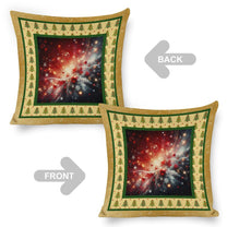 Set of 2 Cushion Covers with Matching (Not Same) Christmassy Designs