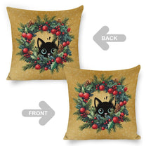 Set of 2 Cushion Covers with Cute Christmas Designs
