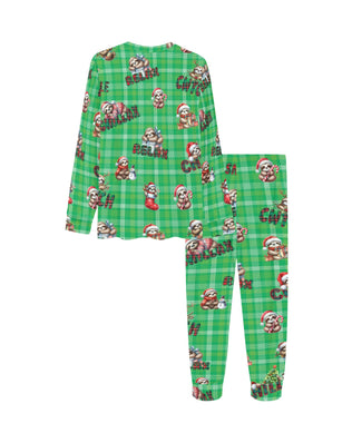 Soft, Comfortable Kids Unisex PJ Set in a Choice of 2 Adorable 'Christmas Sloth' Designs