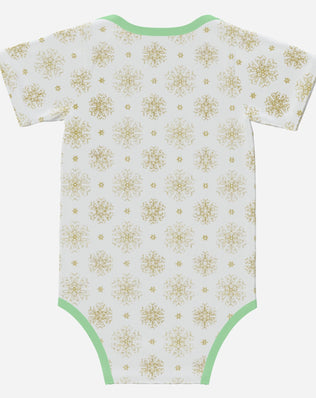 'My First Christmas' Adorable Christmas Teddy; Short Sleeve Romper/Sleepsuit, Eco-Friendly Cotton