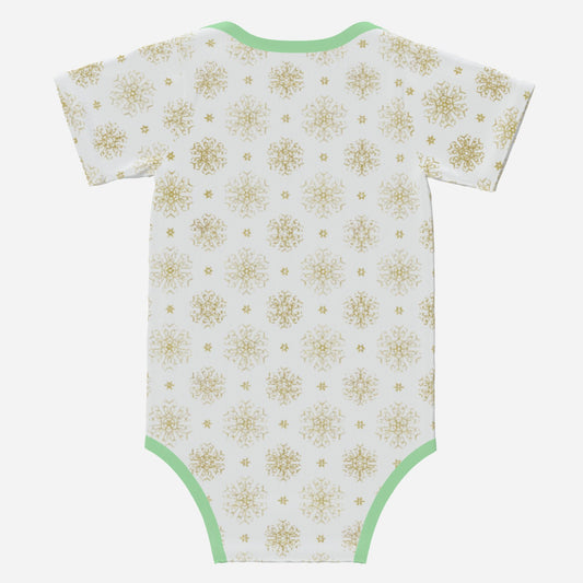 'My First Christmas' Adorable Christmas Teddy; Short Sleeve Romper/Sleepsuit, Eco-Friendly Cotton