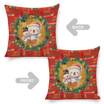 Set of 2 Cute, Colourful, Christmassy Cushion Covers 18"x18"
