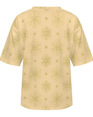 Drop Shoulder Baggy Tee with Cute Christmas Kitties, Loungewear, Casual, Fun