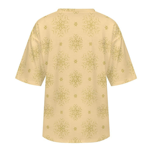 Drop Shoulder Baggy Tee with Cute Christmas Kitties, Loungewear, Casual, Fun