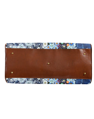 Boho Travel Bag4 Large Capacity Travel Bag-Large (Brown Short Patch) (1737)