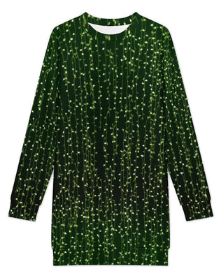 Long Sleeve, Sweatshirt Dress with Festive Christmas Design