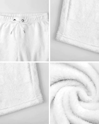 Fleecy Feel Loungewear / PJ Bottoms with Sweet Christmas Woodland Friends Design