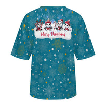 Drop Shoulder Baggy Tee with Fun Christmas Kitties, Unisex, Loungewear, Casual, Fun