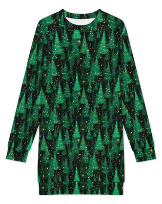 Long Sleeve, Sweatshirt Dress with Festive Christmas Design