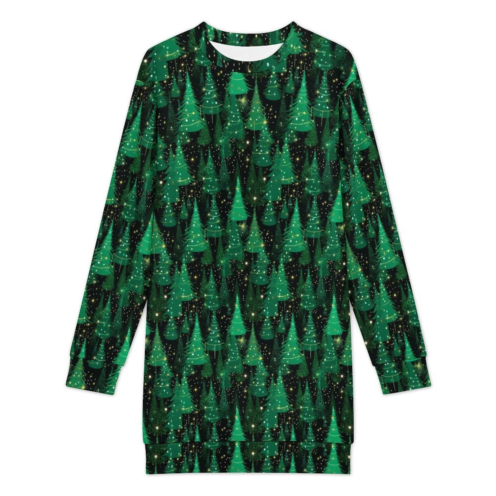 Long Sleeve, Sweatshirt Dress with Festive Christmas Design