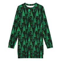 Long Sleeve, Sweatshirt Dress with Festive Christmas Design