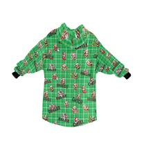 Gorgeously Soft and Snuggly Blanket Hoodie With Christmas  Sloths on Tartan Design