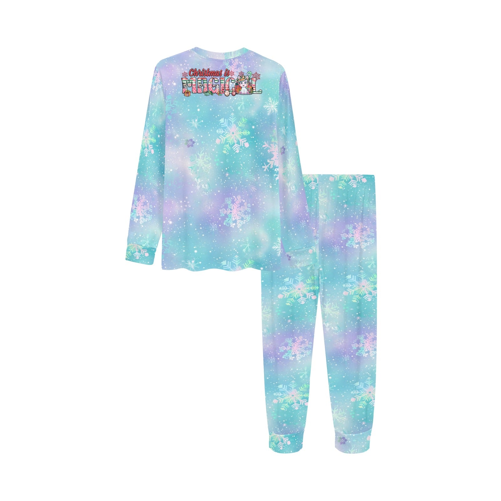 Soft, Comfortable Kids Unisex PJ Set with Cute Christmas Unicorn