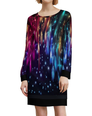 Long Sleeve, Sweatshirt Dress with Festive Christmas Design