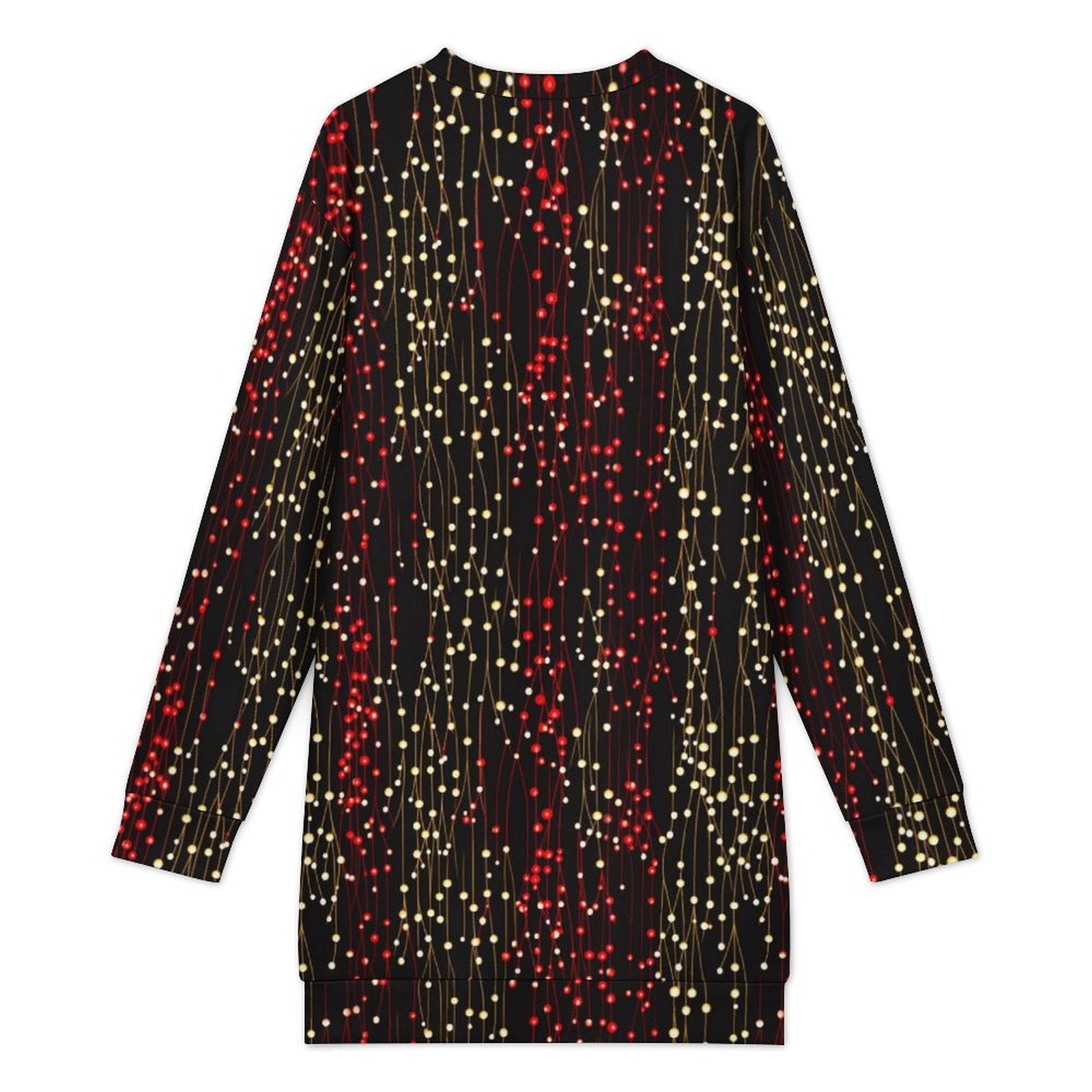 Long Sleeve, Long Length Sweatshirt Dress with Fun Christmas Design