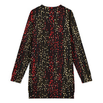 Long Sleeve, Long Length Sweatshirt Dress with Fun Christmas Design