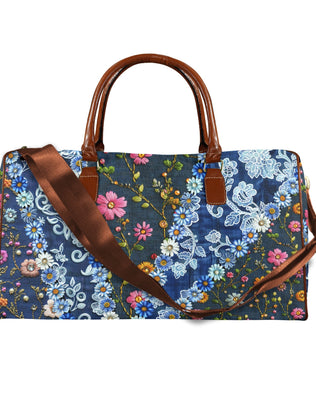 Boho Travel Bag3 Large Capacity Travel Bag-Large (Brown Short Patch) (1737)