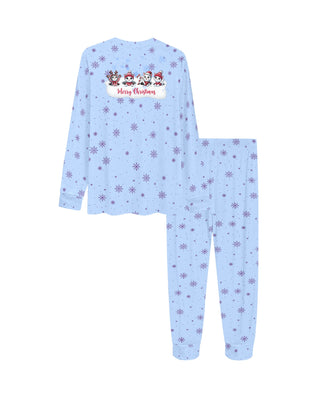 Soft, Comfortable Kids Unisex PJ Set with Cute Christmas Kitten