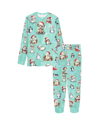 Soft, Comfortable Kids Unisex PJ Set with cute 'Artic Friends at Christmas' Design