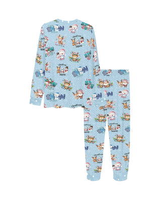 Snow Friends (Blue) - 6118 Kids' All Over Print Pajama Set