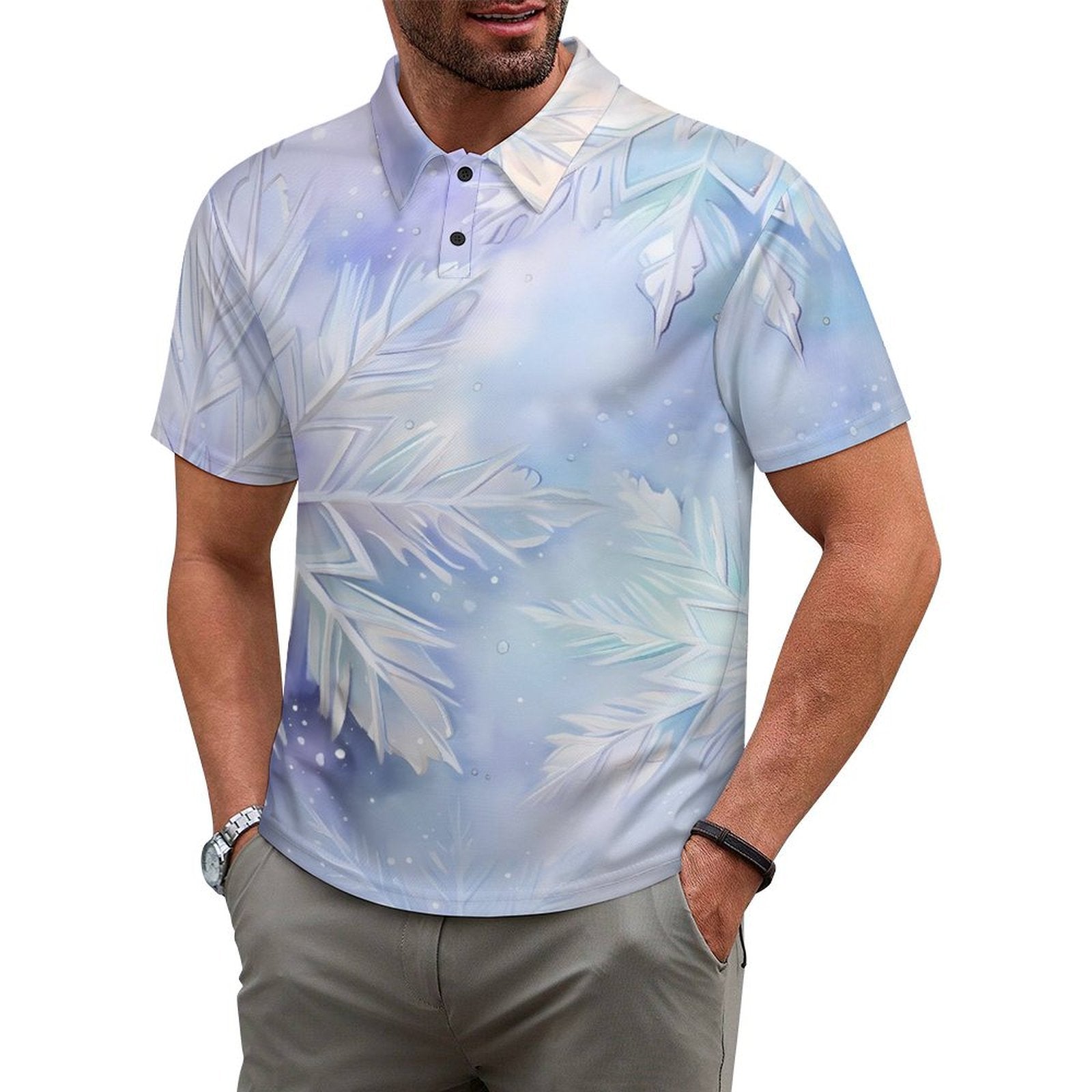 Pique Polo Shirt with Buttons, in a Variety of Ice Cool Designs