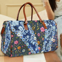 Boho Travel Bag3 Large Capacity Travel Bag-Large (Brown Short Patch) (1737)