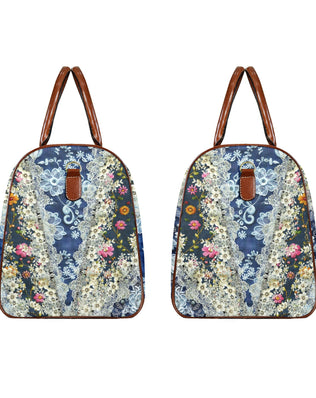 Boho Travel Bag5 Large Capacity Travel Bag-Large (Brown Short Patch) (1737)