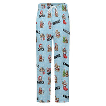 Fleecy Feel Loungewear / PJ Bottoms with Cute Sleepy Christmas Sloths
