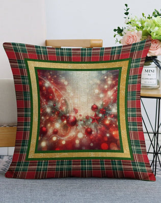 Set of 2 Cushion Covers with Matching (Not Same) Christmassy Designs