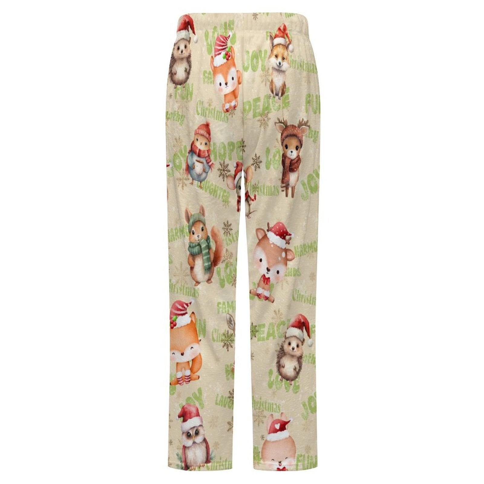 Fleecy Feel Loungewear / PJ Bottoms with Sweet Christmas Woodland Friends Design