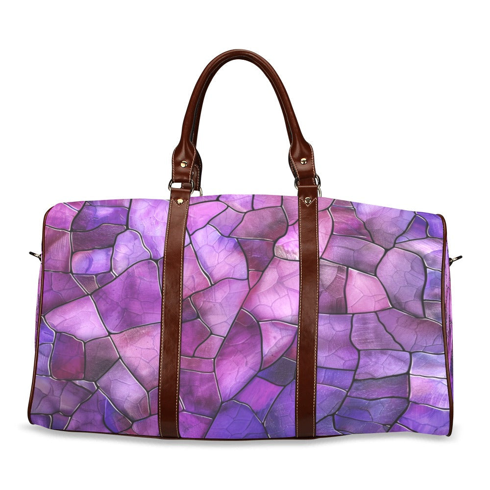 Lilac Purple Shell Waterproof Travel Bag/Small (Model 1639)