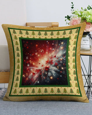 Set of 2 Cushion Covers with Matching (Not Same) Christmassy Designs