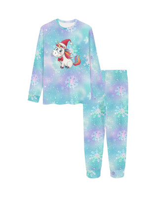 Soft, Comfortable Kids Unisex PJ Set with Cute Christmas Unicorn
