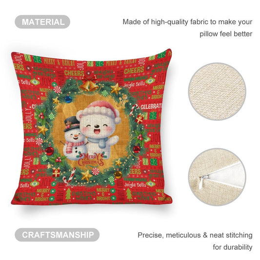 Set of 2 Cute, Colourful, Christmassy Cushion Covers 18"x18"